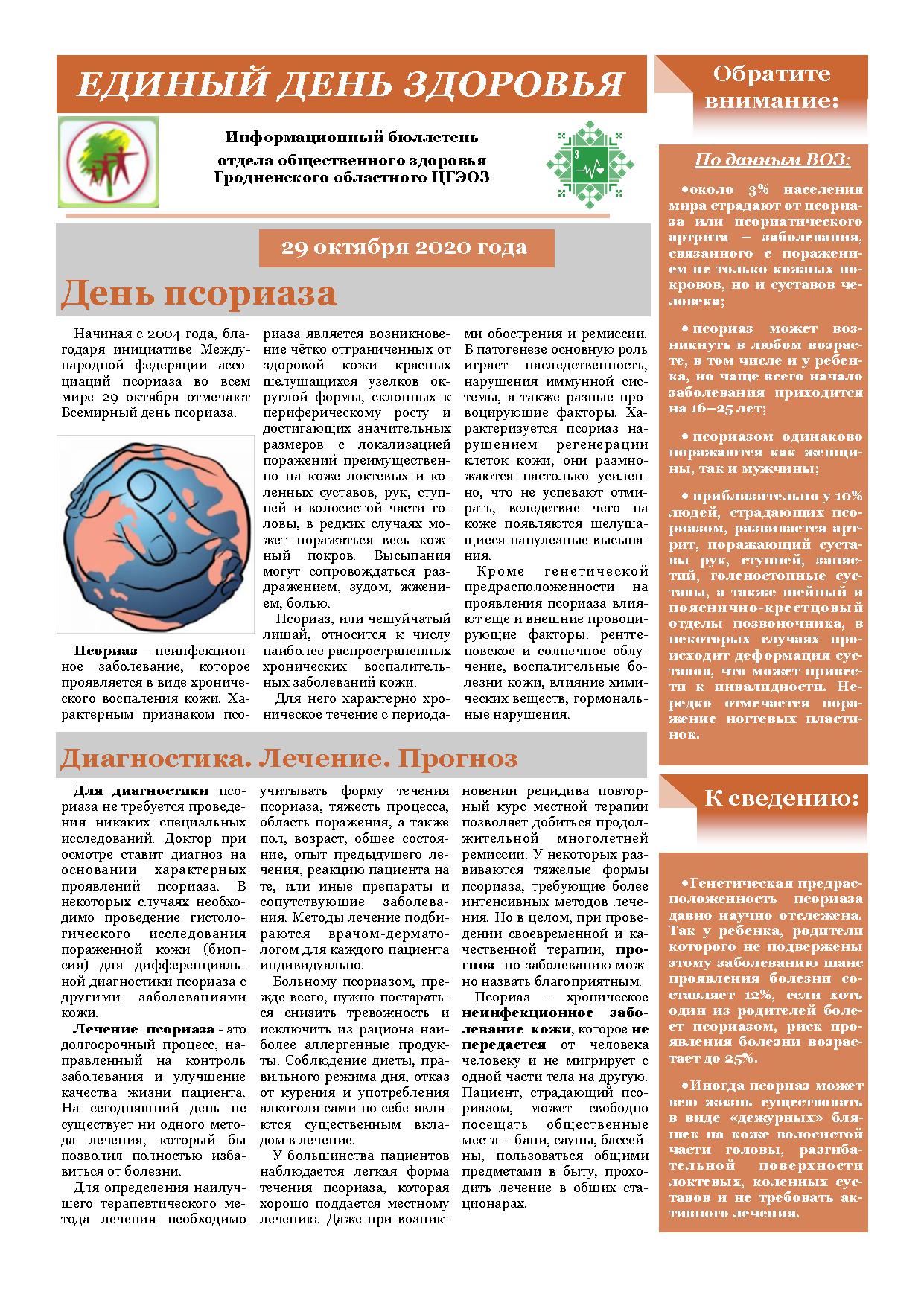 Псориаз 2020